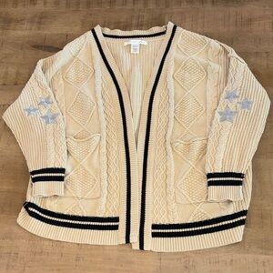 Altar’d State Talia Cable Knit Cardigan Pockets XS Folklore Taylor Swift Sweater